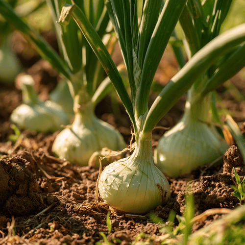 A close photo of an onion