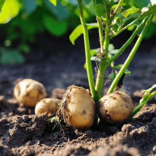 A close photo of a Potato