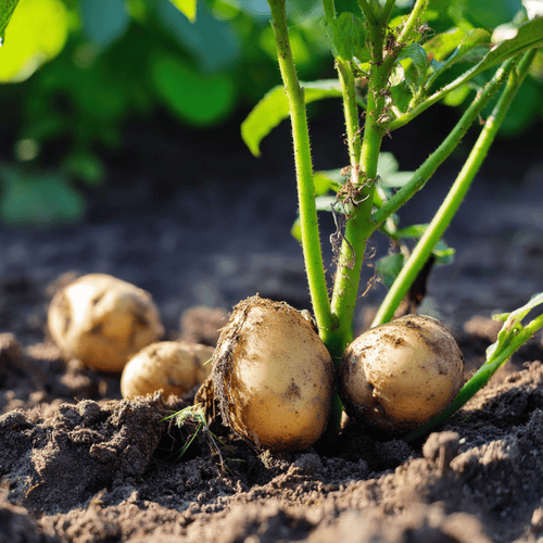 A close photo of potatoes