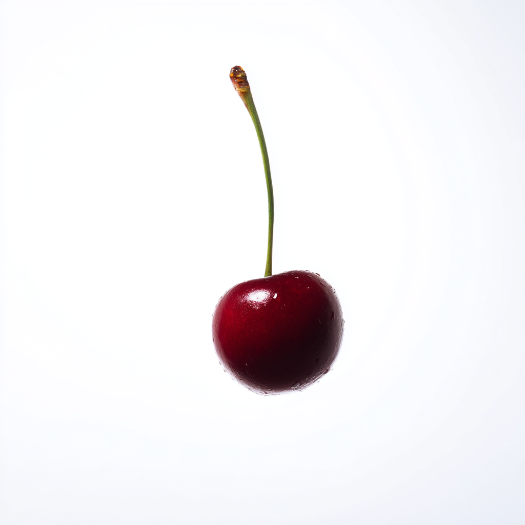 A perfectly ripe cherry