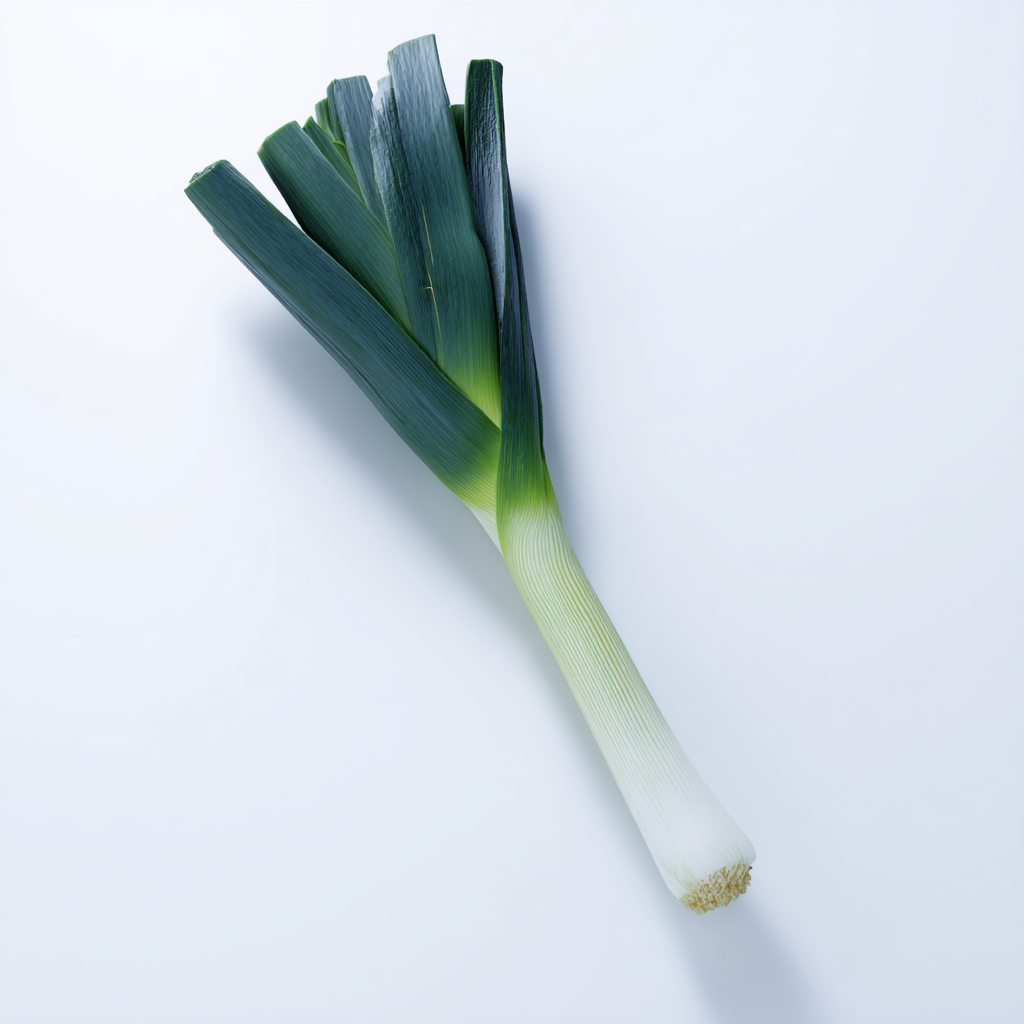 A perfectly ripe leek